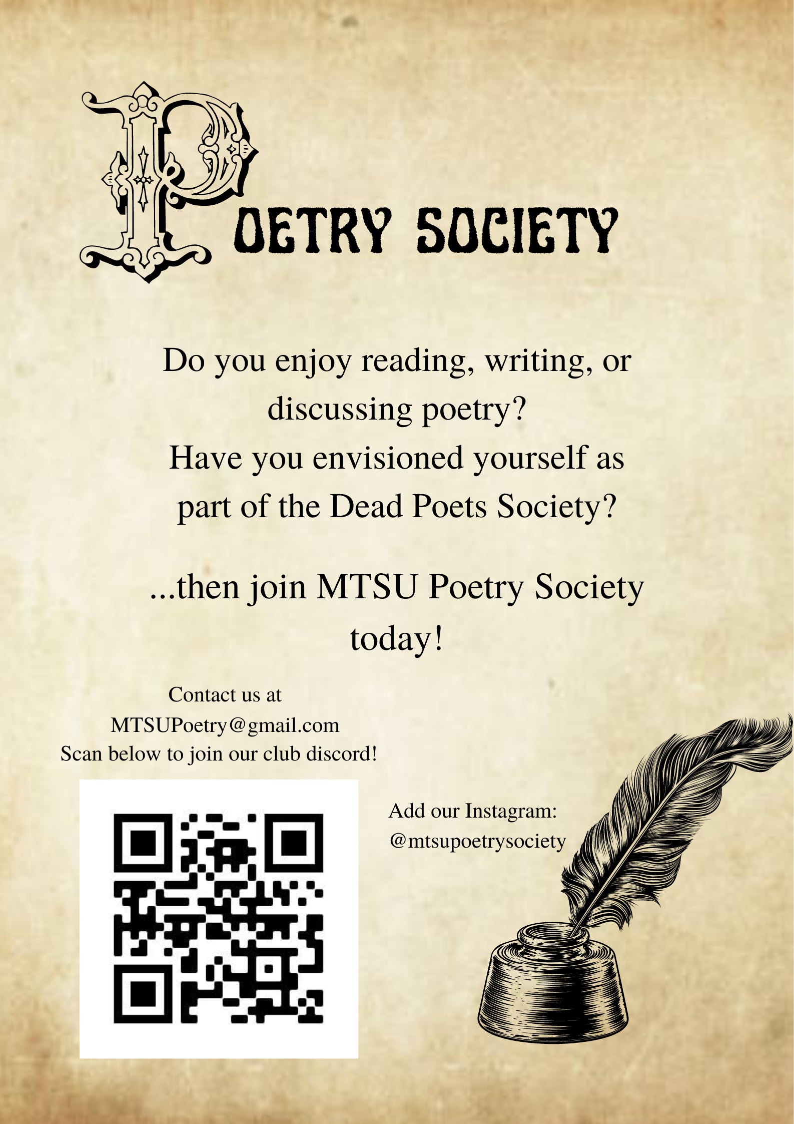 poetry society flyer