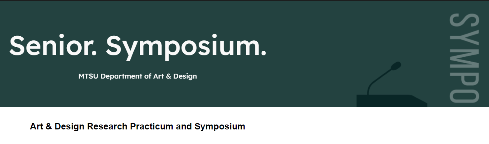 MTSU Department of Art and Design Senior Symposium
