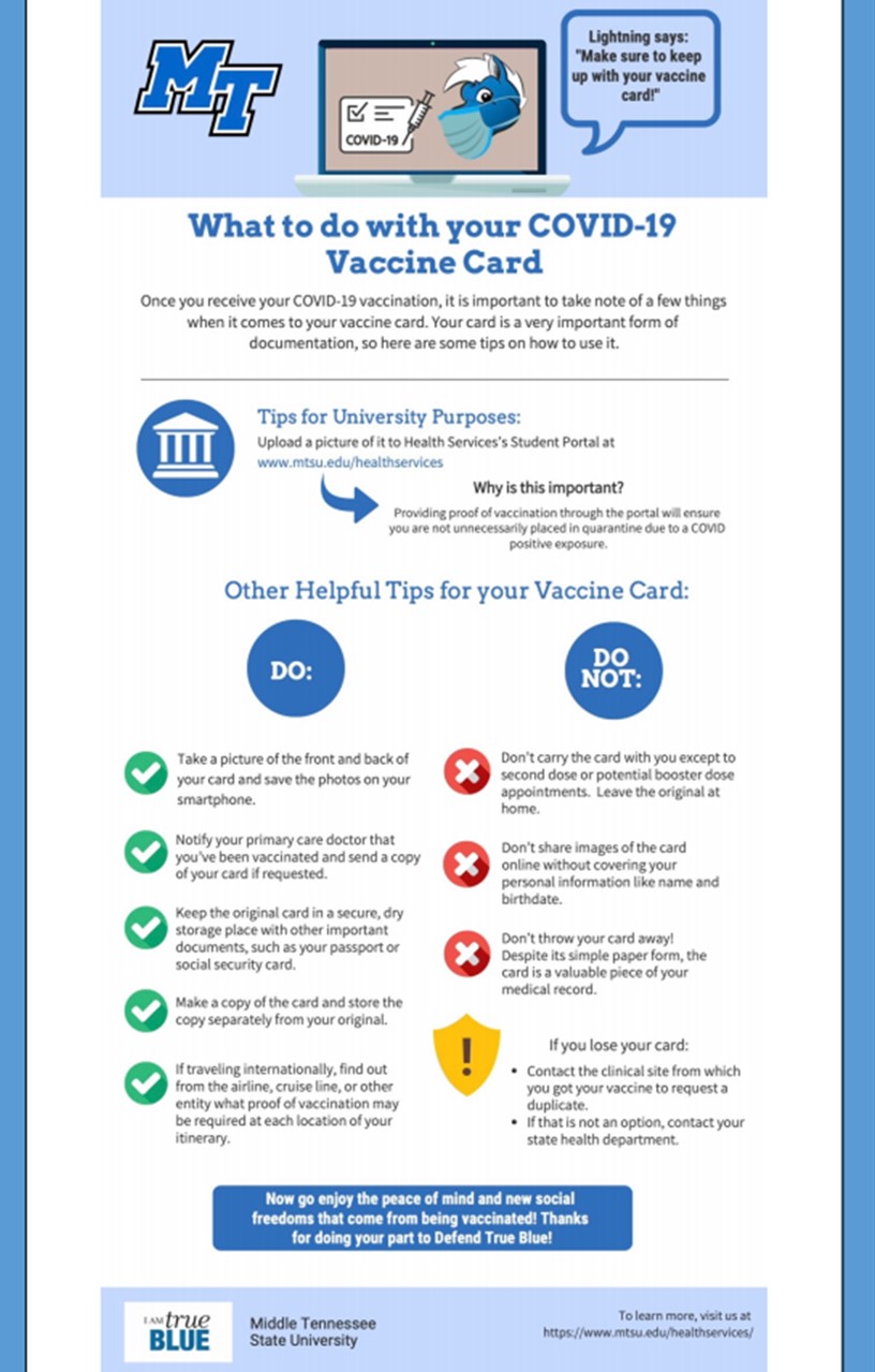 What to do with vaccine card graphic
