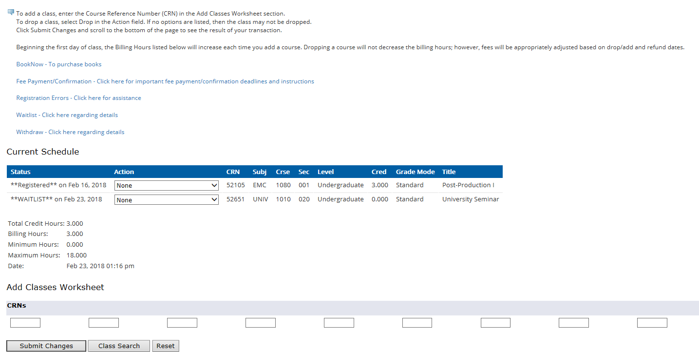 Waitlist Example 3