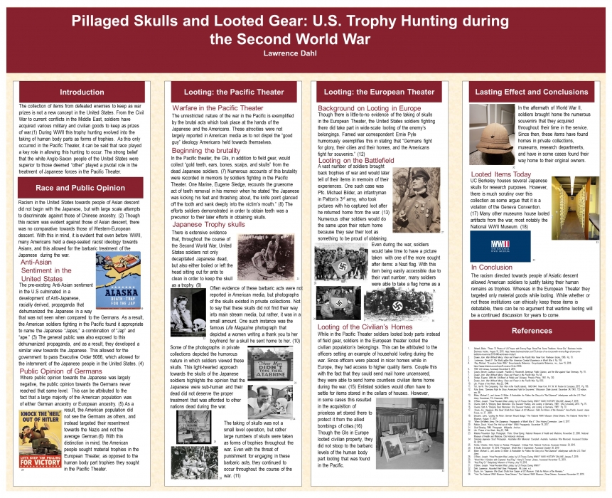 Pillaged Skulls and Looted Gear U.S. Trophy Hunting during the Second World War
