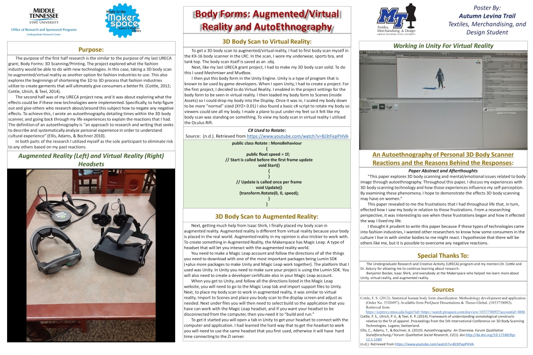 Body Forms: Augmented/Virtual Reality and AutoEthnography