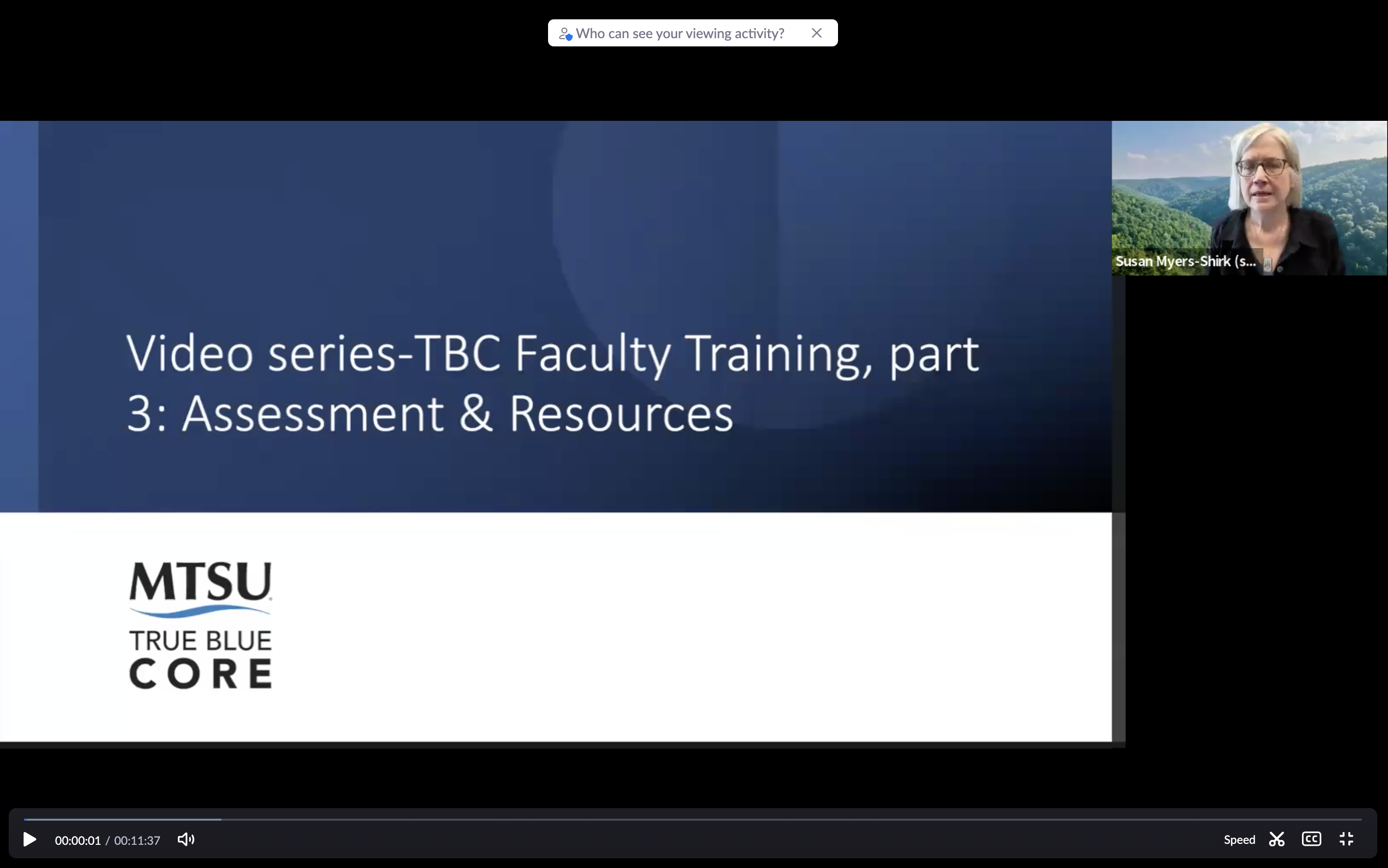 Screenshot of part 3 training video